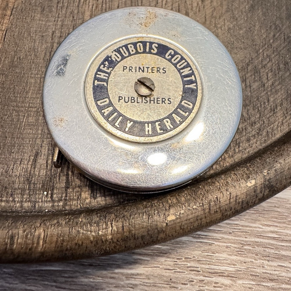 Vintage Master Tape Measure‎ The Dubois County Daily Herald Printers Slim Blade